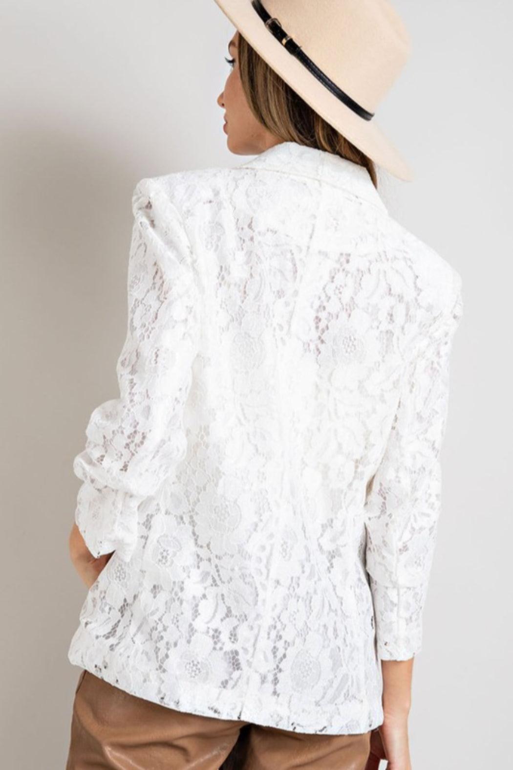 Allover Lace Blazer Product Image