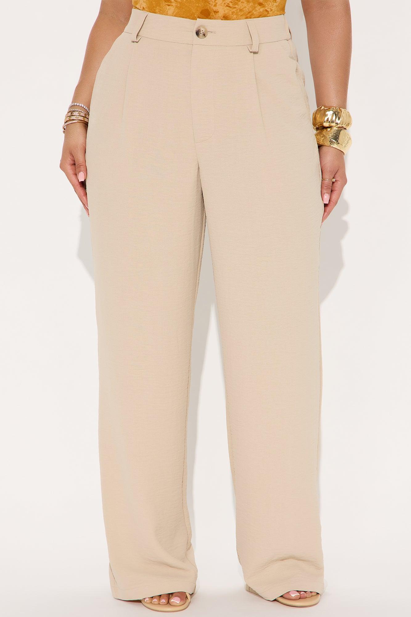 What's Next Wide Leg Trouser - Tan Product Image