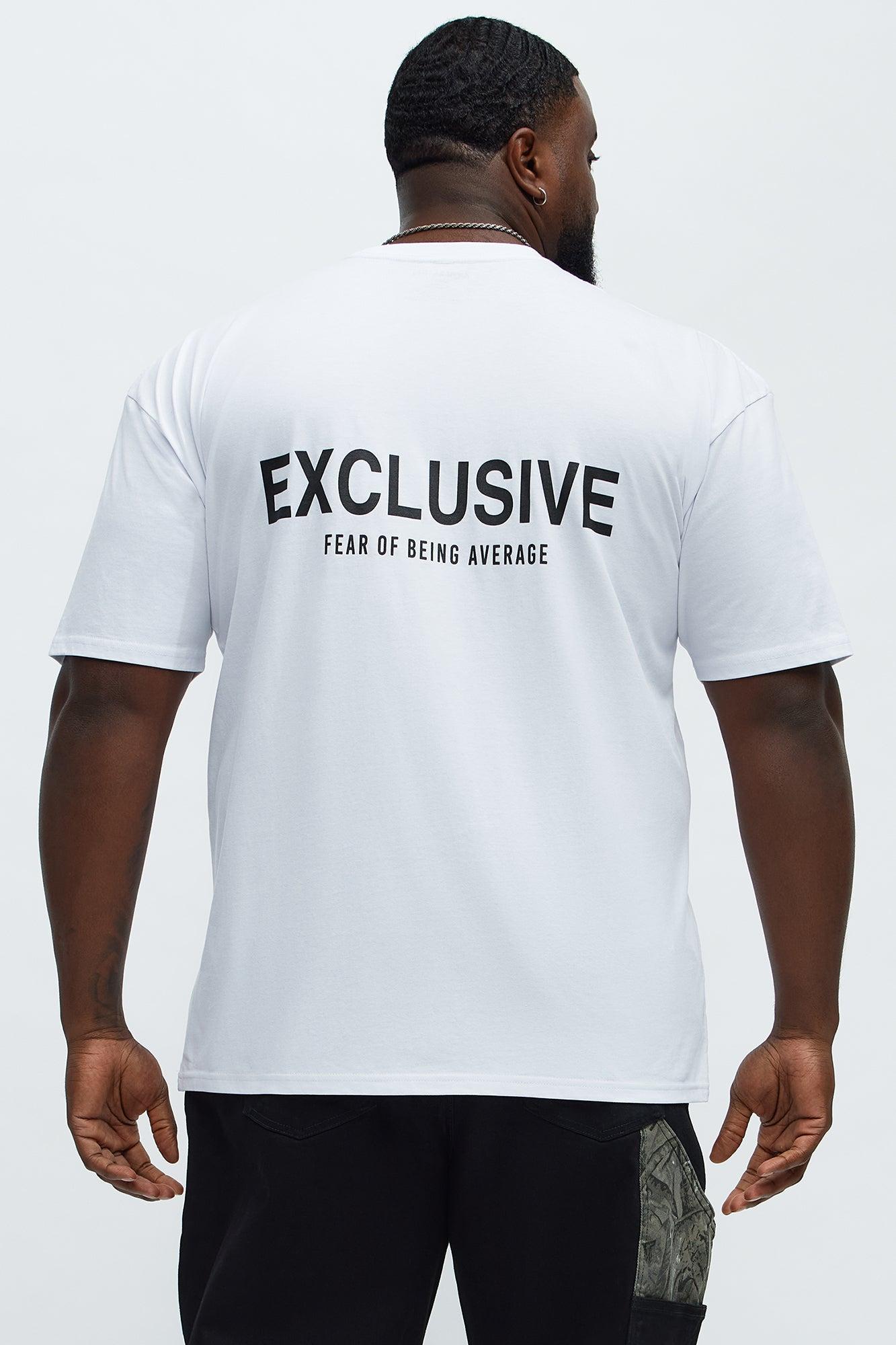 Exclusive Fear Of Being Average Short Sleeve Tee - White Male Product Image