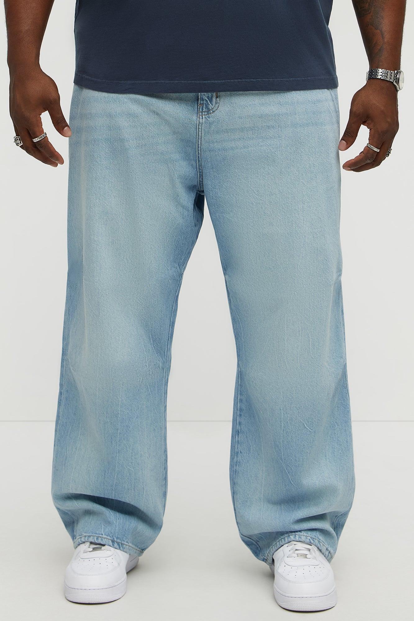 Seen Clean Baggy  Jeans - Light Blue Wash Product Image