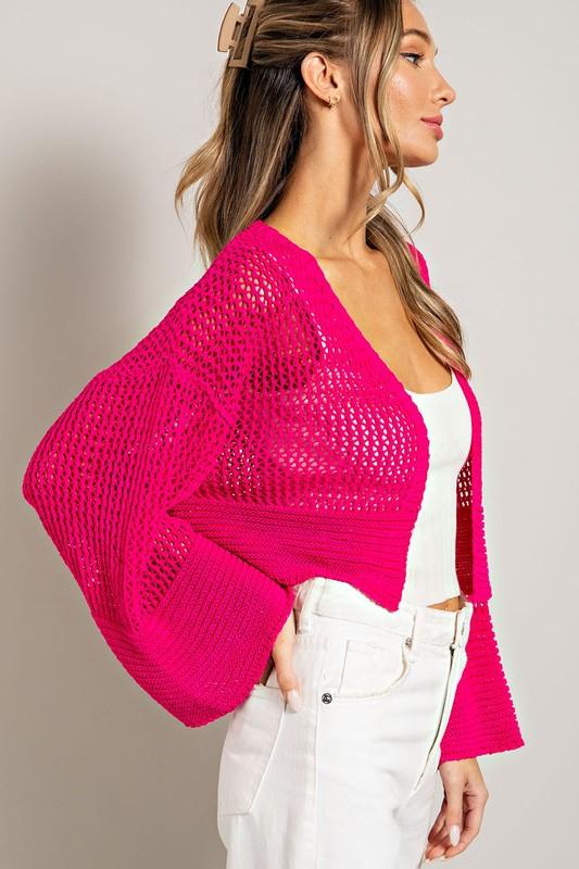 Eyelet Knit Cardigan Product Image