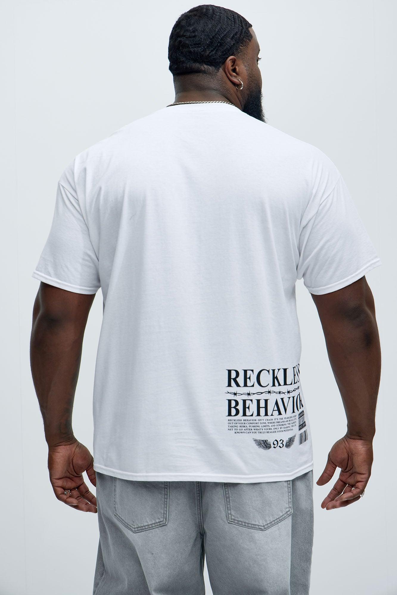 Reckless Behavior Short Sleeve Tee - White Product Image