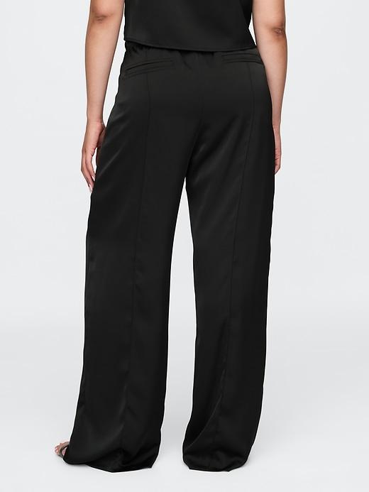 Mid Rise Recycled Satin Seamed Pants Product Image