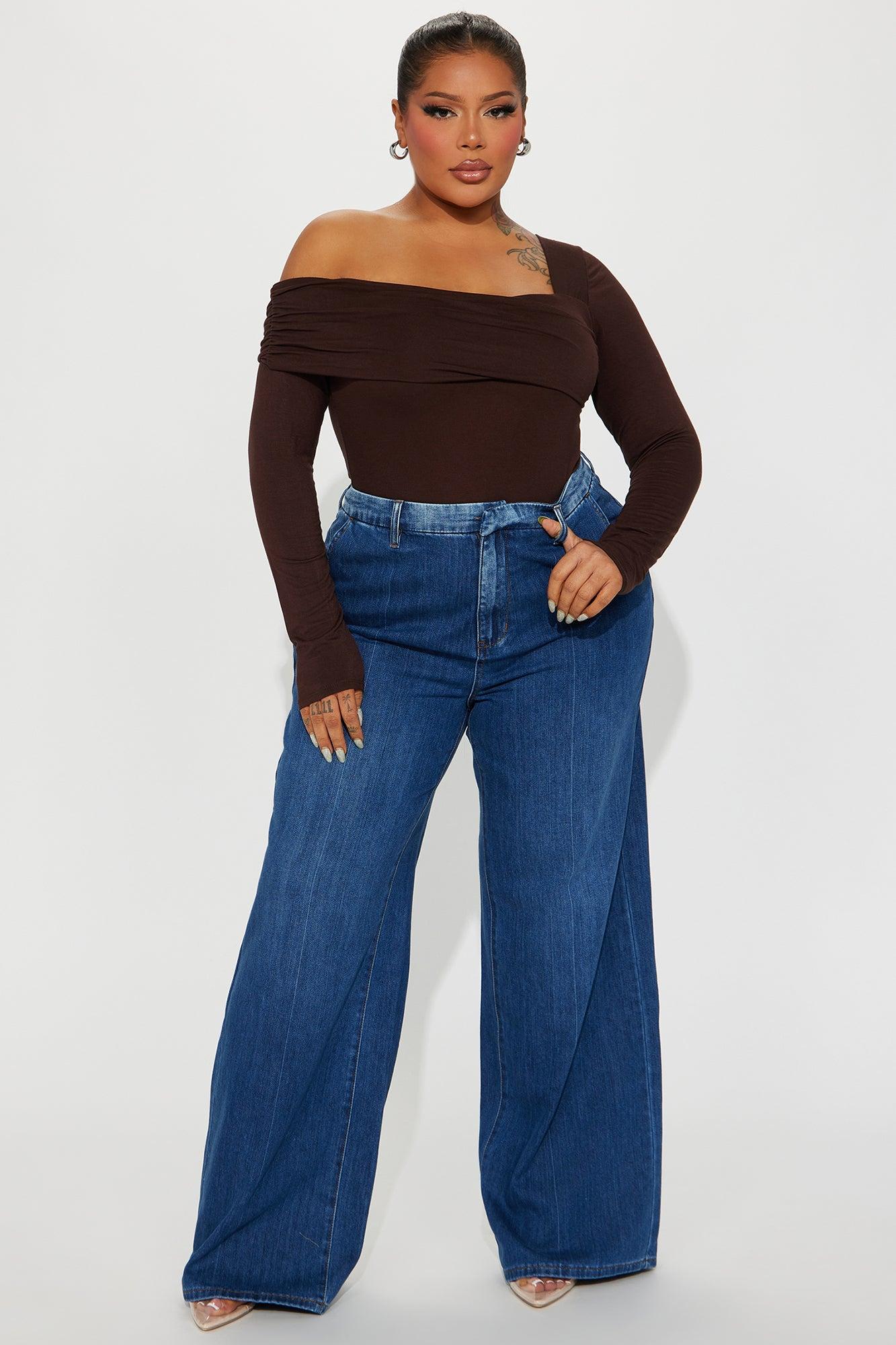 Finly Flowy Trouser Jeans - Dark Wash Product Image