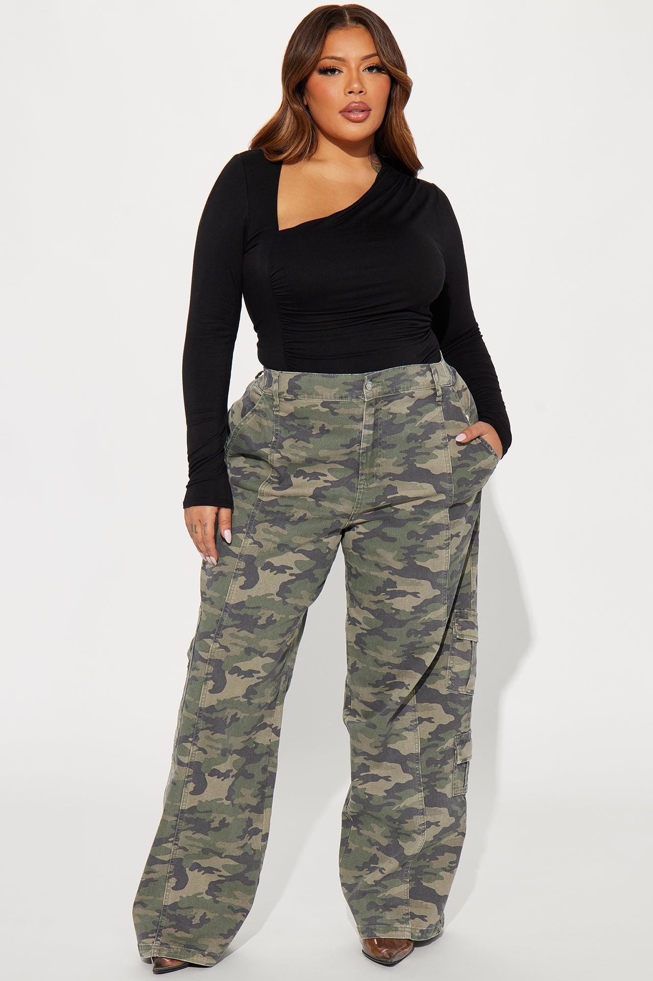 Berkely Washed Camo Cargo Pant - Olive/combo Product Image