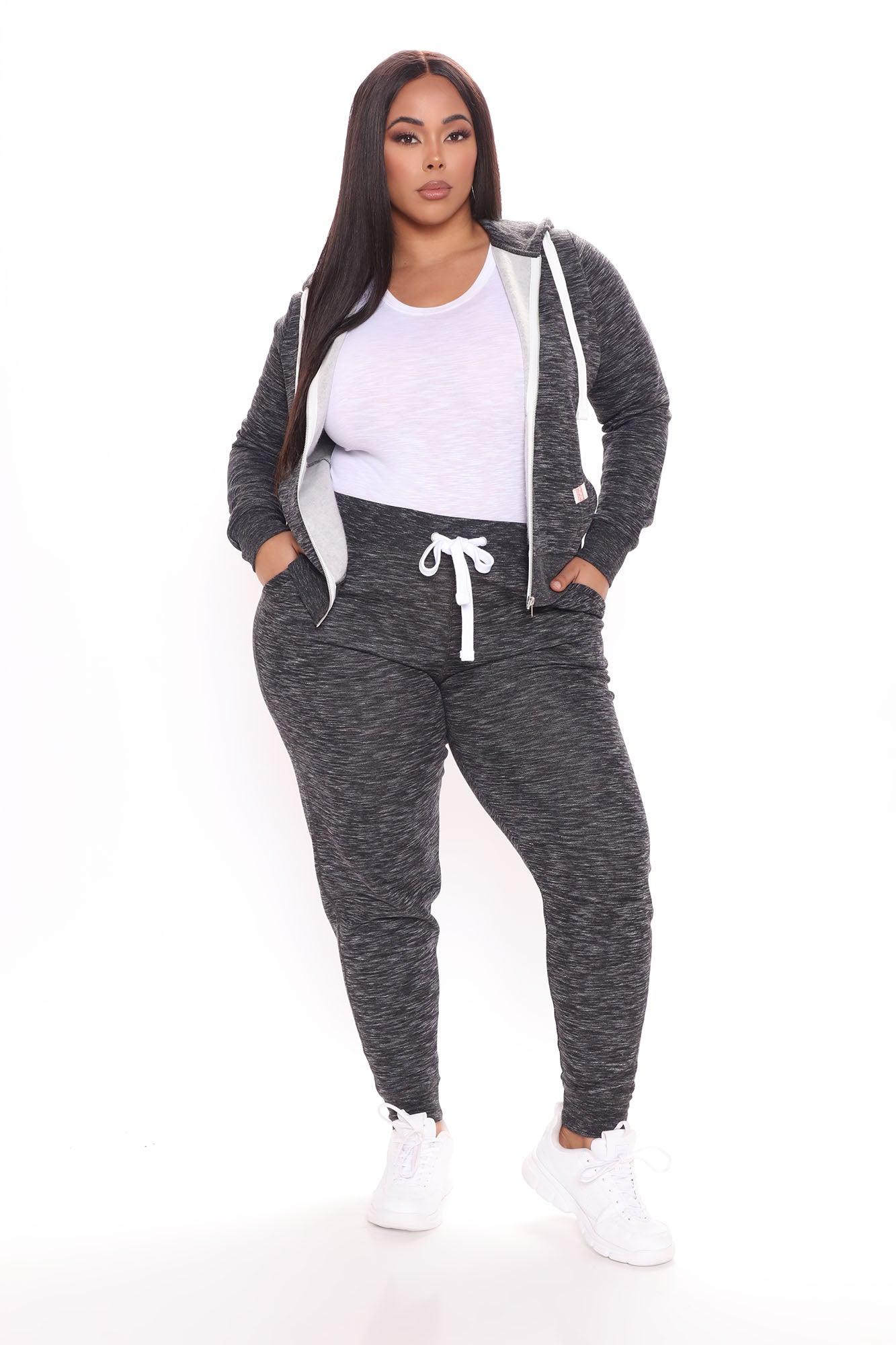 Relaxed Vibe Joggers - Marled Black Product Image