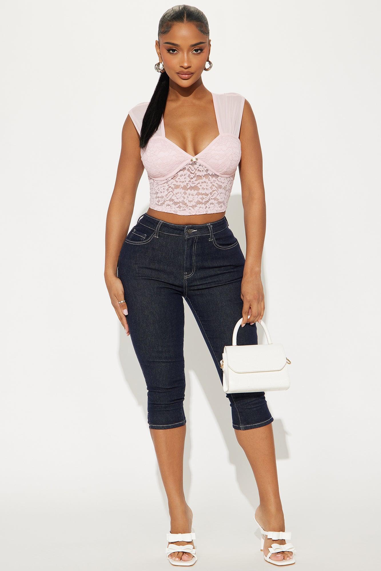 Rosetta Lace Top - Pink Product Image