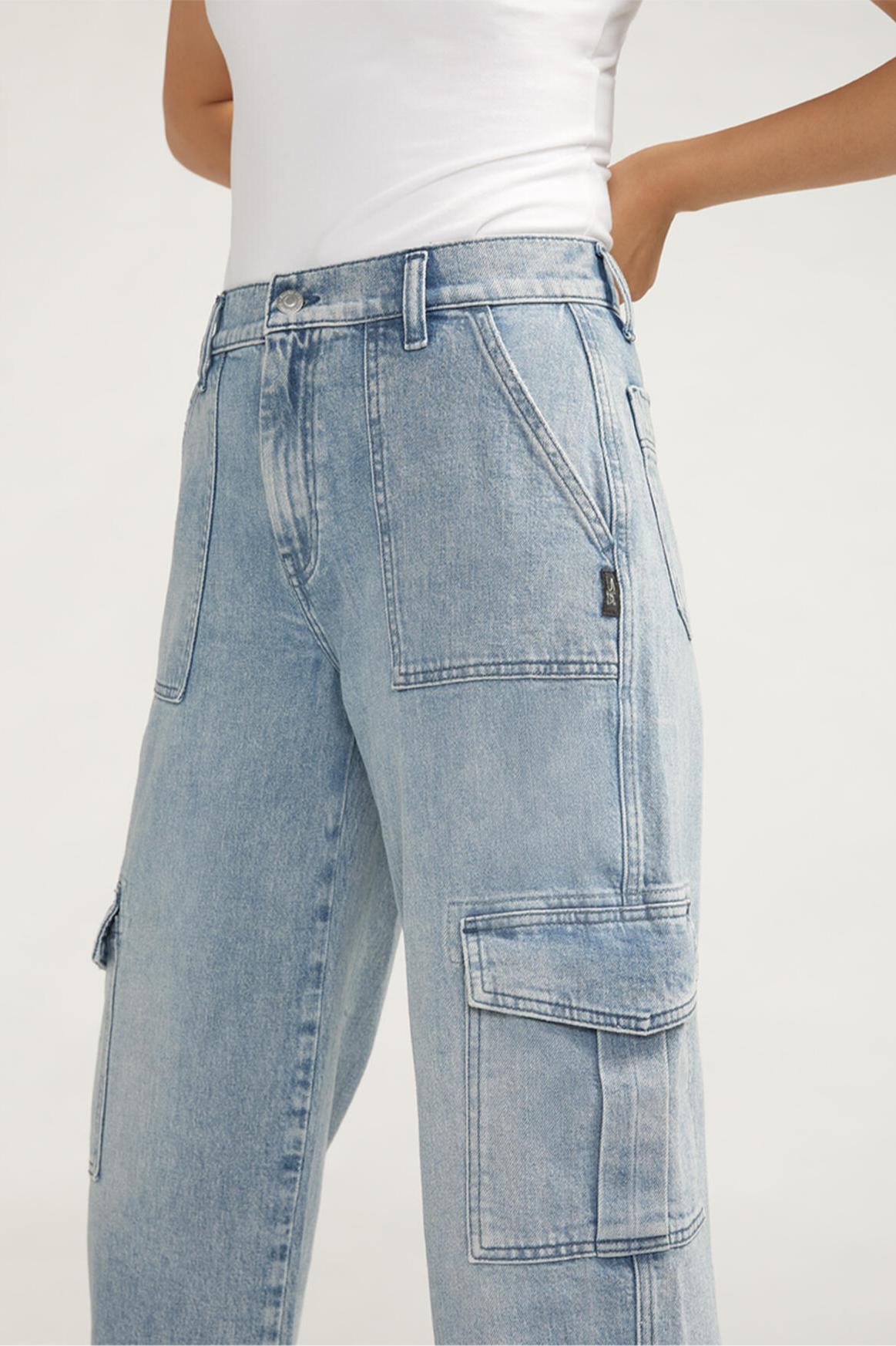 Utility Cargo Mid Rise Straight Leg 28" inseam - Indigo Product Image