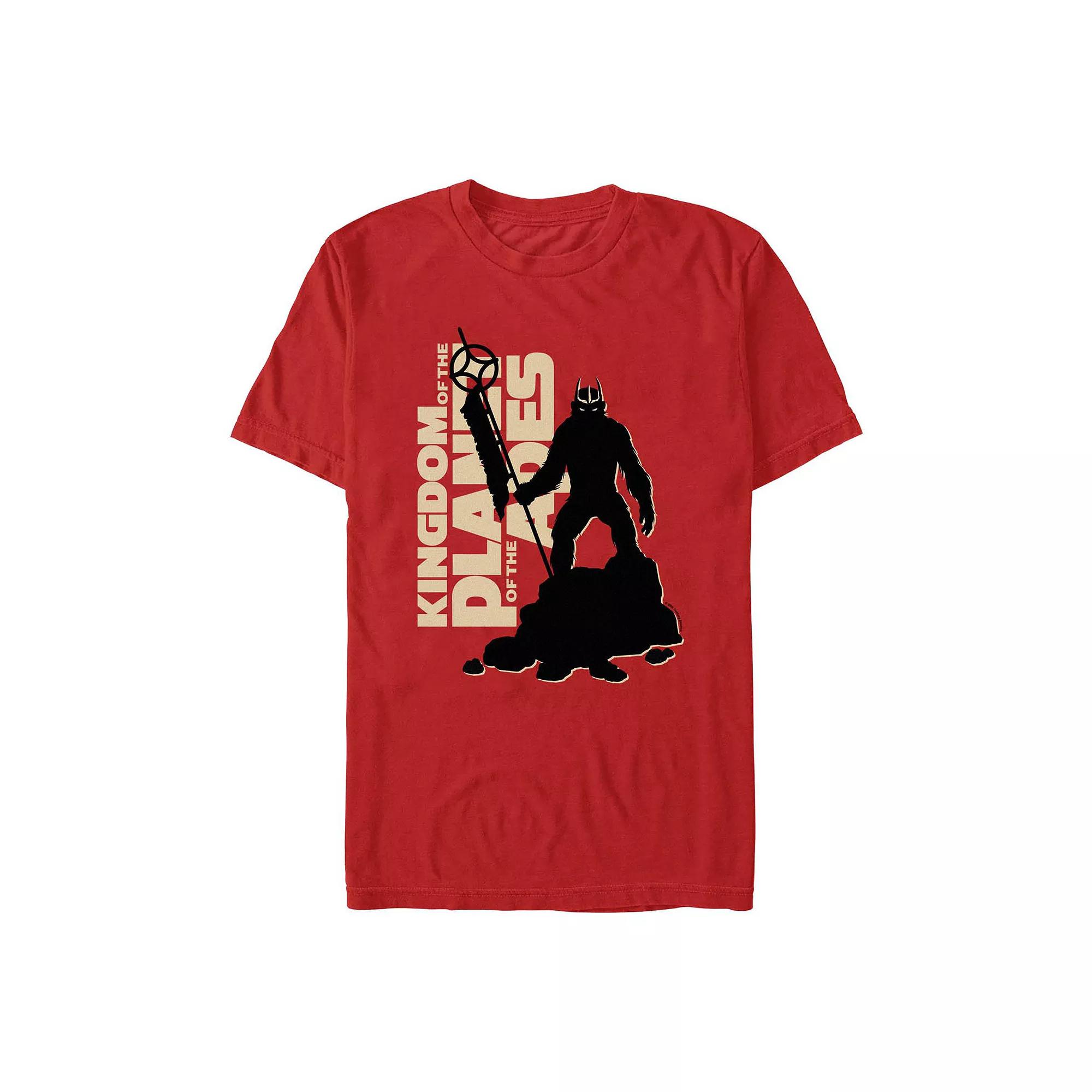 Men's Kingdom Of The Planet Of The Apes Victory Silhouette Graphic Tee, Size: Large, Red Product Image