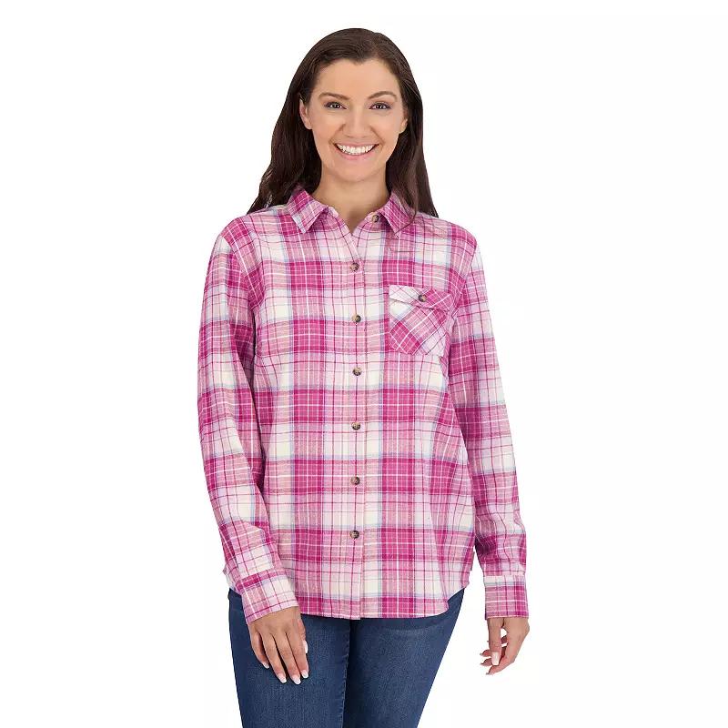 Women's ZeroXposur Lisbon Flannel Shirt, Size: Medium, Green Madras Product Image