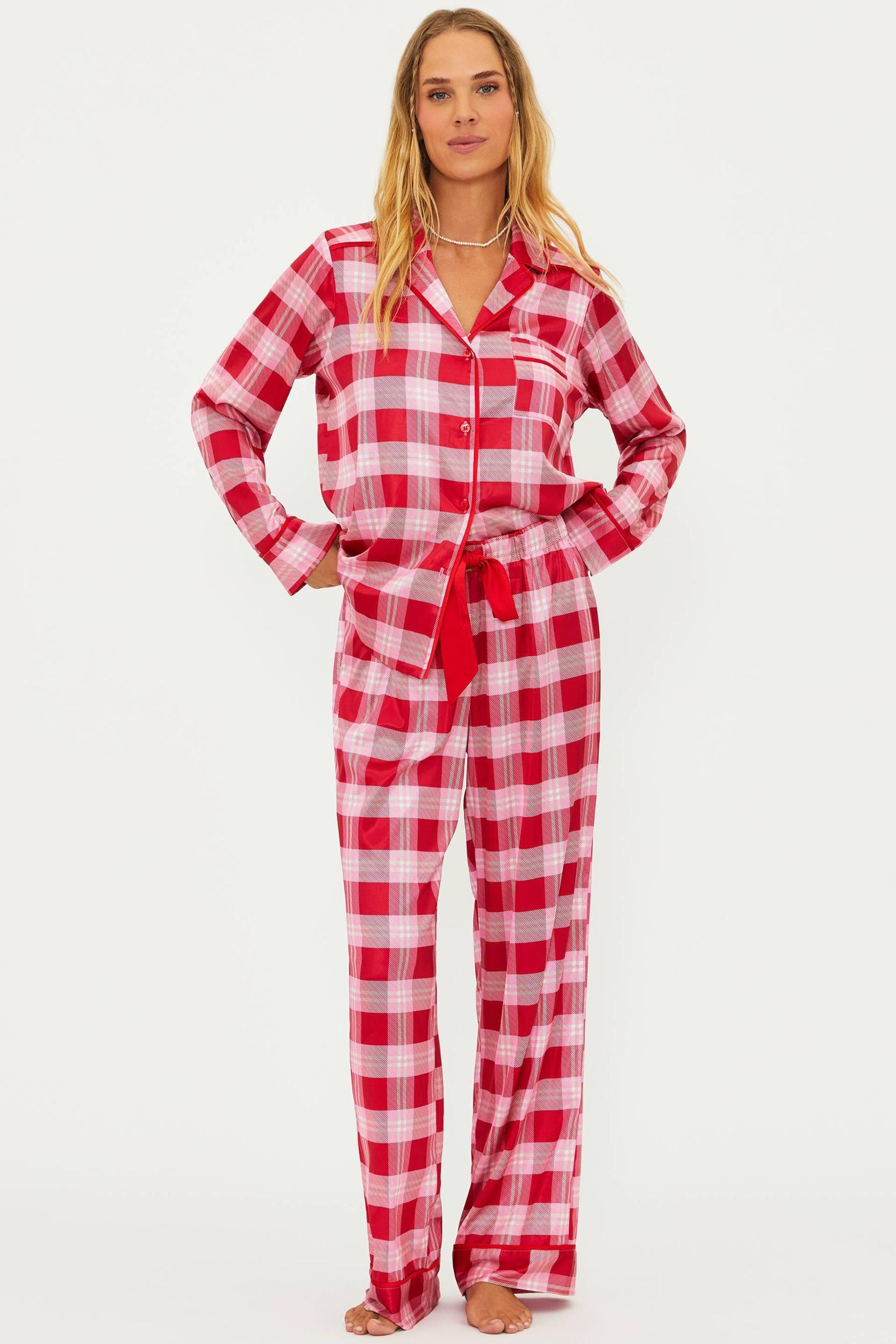 Livy Top & Connie Pant Set Candy Cane Plaid Product Image