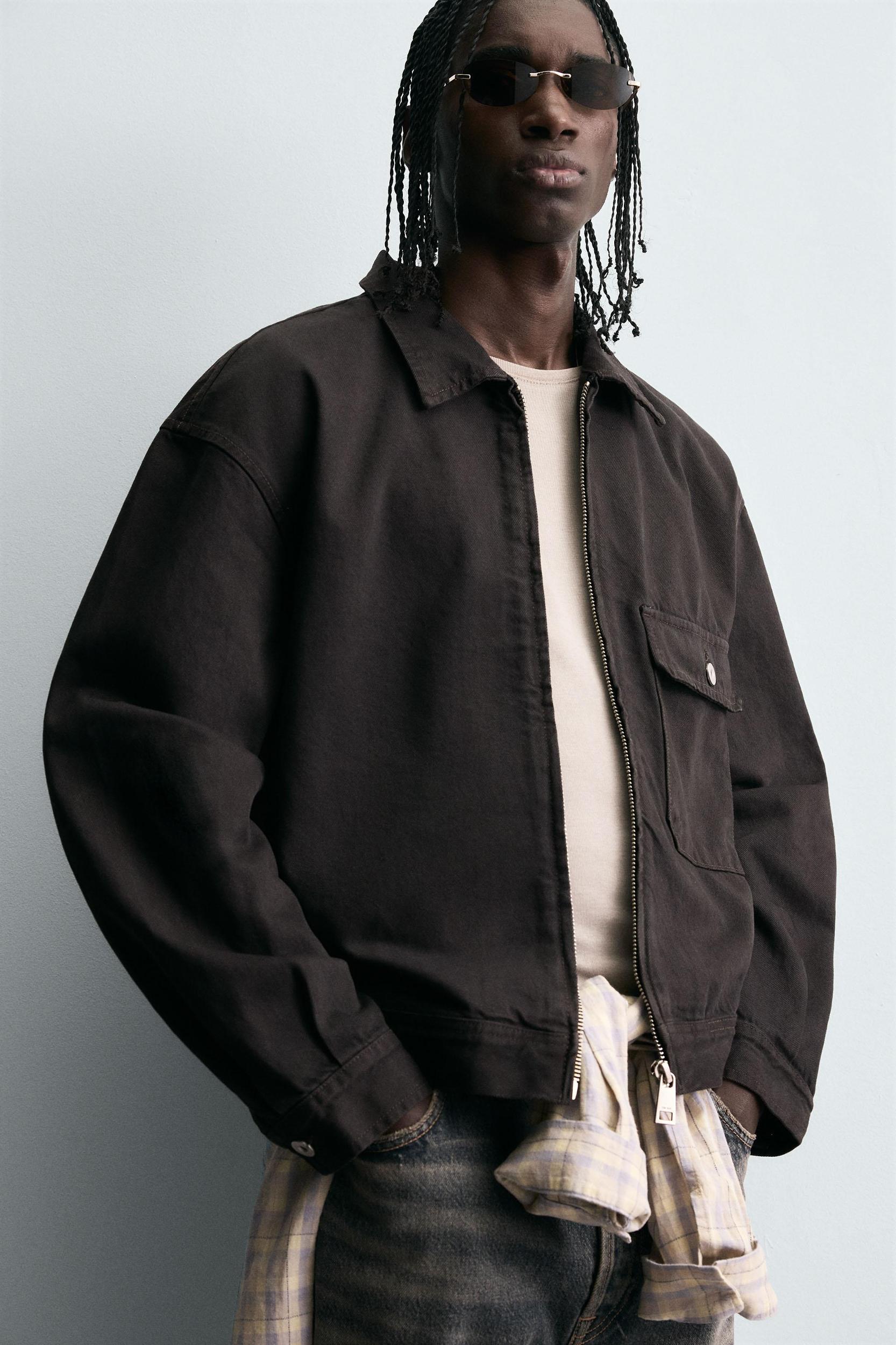 RELAXED FIT DENIM JACKET Product Image