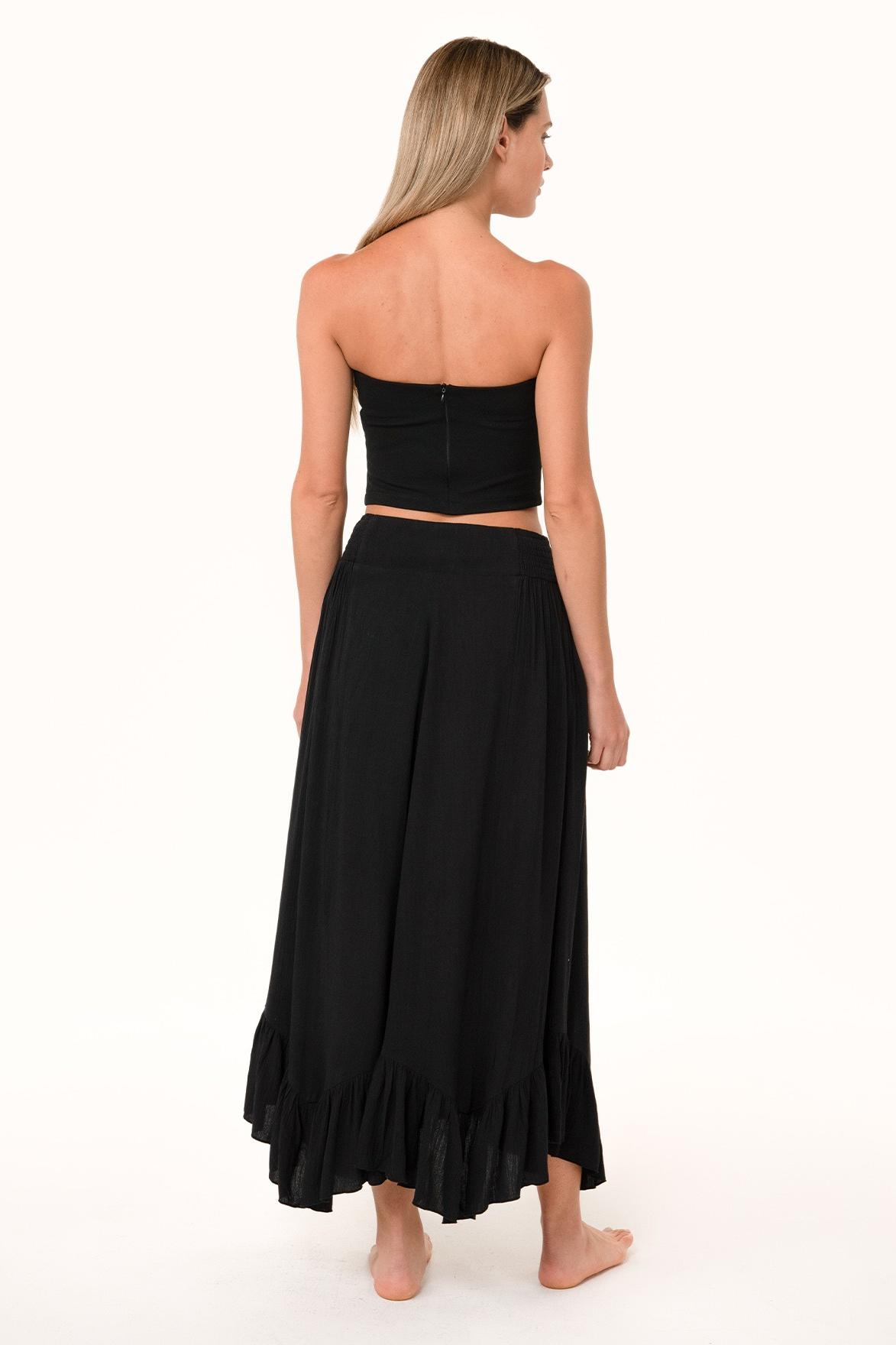 Flowy Smocked Ruffle Hem Skirt Product Image