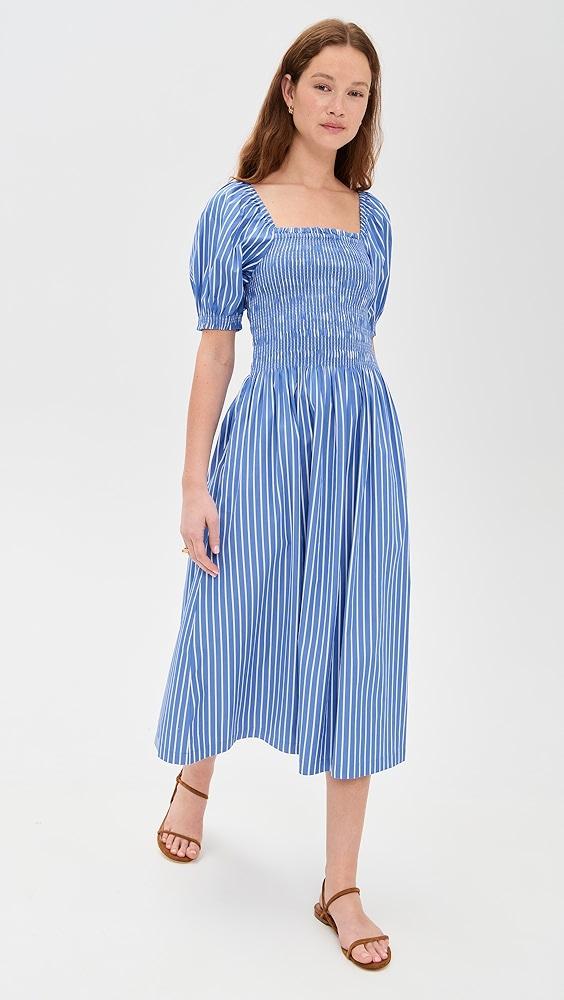 Madewell Smocked Puff Sleeve Midi Dress | Shopbop Product Image