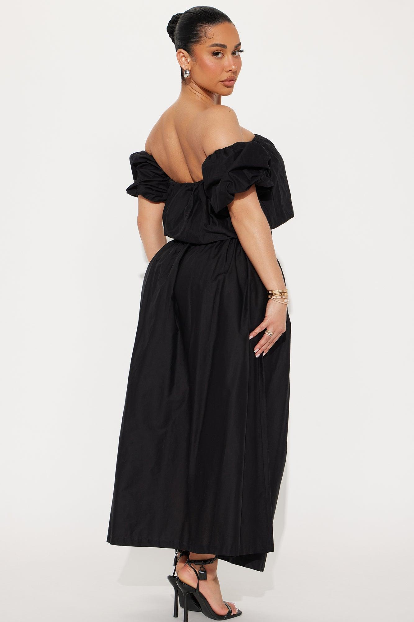 Wandering Daydreams Midi Skirt Set - Black Product Image