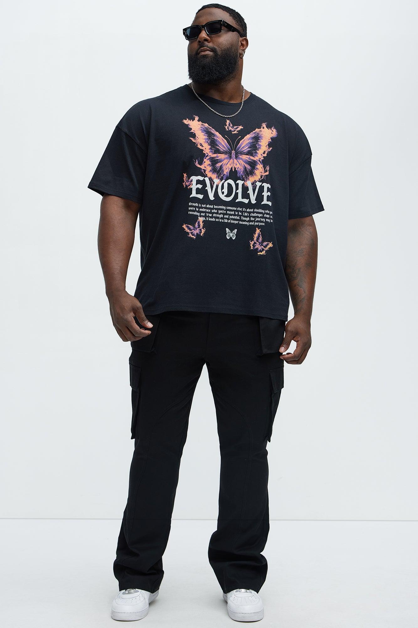 Evolve And Be Free Oversized Short Sleeve Tee - Black Product Image