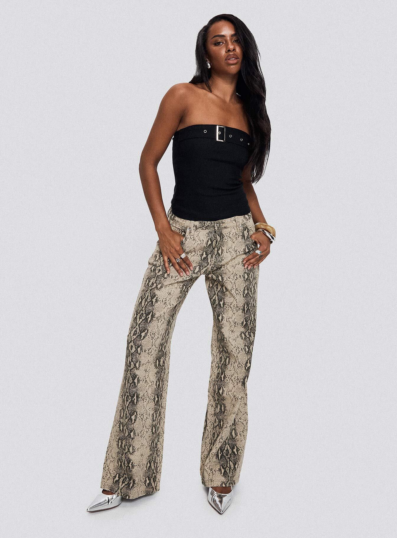 Serpentina Low Rise Straight Leg Jeans Snake Product Image