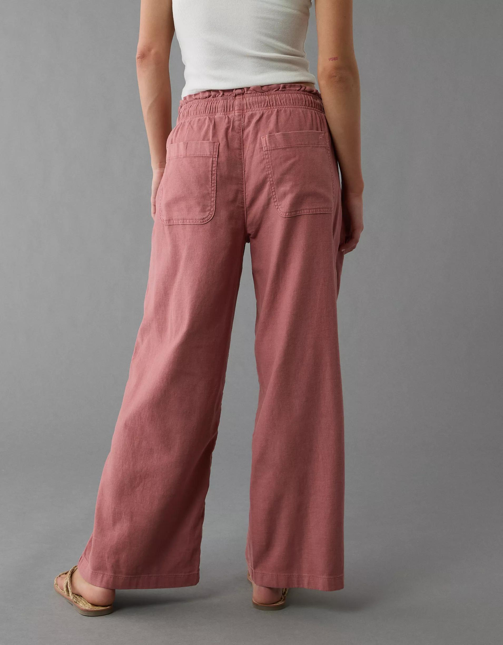 AE Dreamy Drape Linen-Blend Pull-On Pant Product Image