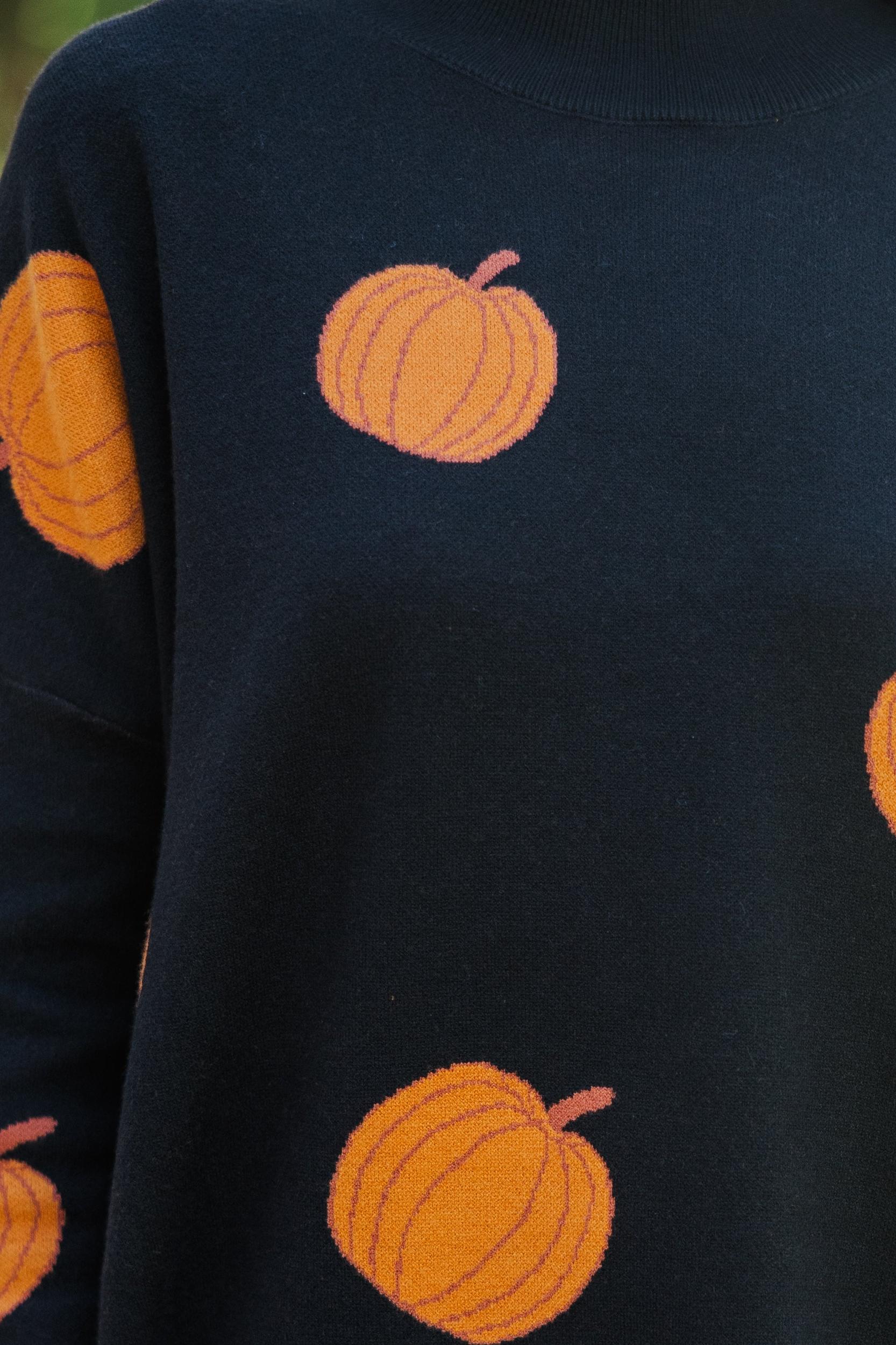 Quick Decisions Black Pumpkin Sweater Female Product Image