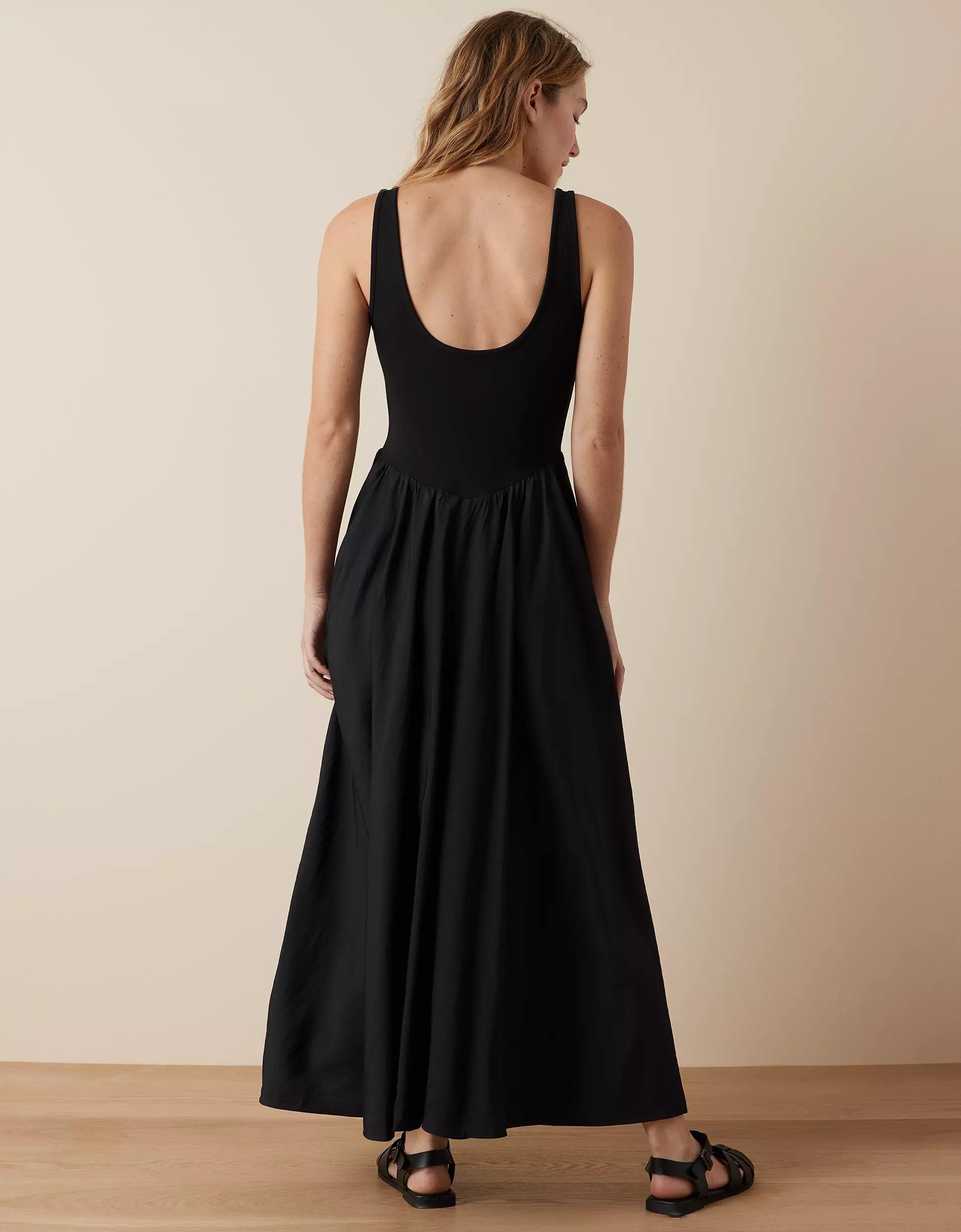 AE Woven Knit Midi Dress Product Image