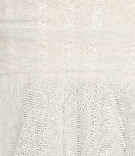 Pear Culture Sweetheart Corset Mesh Corkscrew Short Dress Product Image