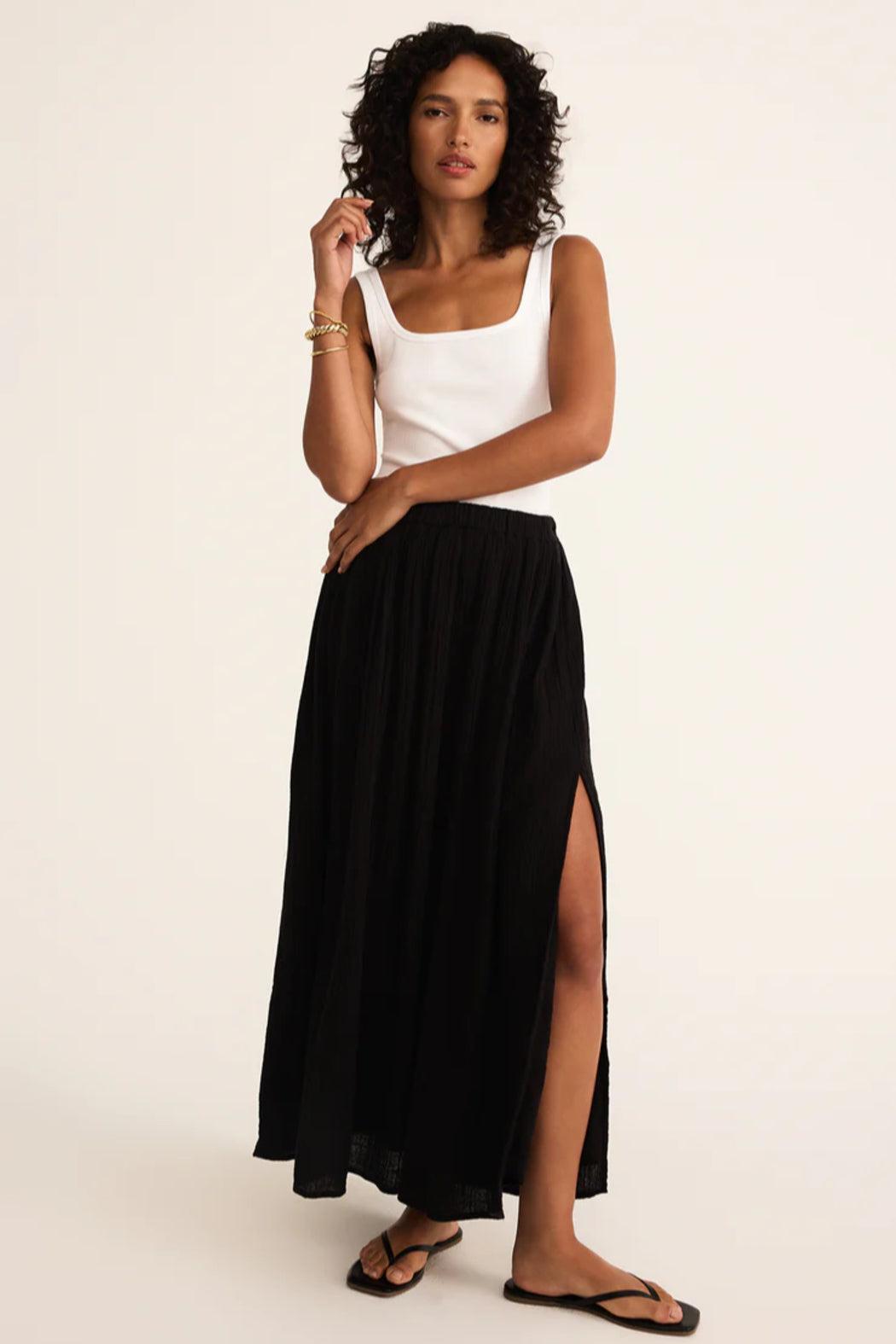 Reina Airy Skirt Black Product Image