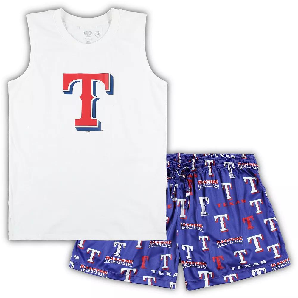 Women's Concepts Sport White/Royal Texas Rangers Plus  Product Image
