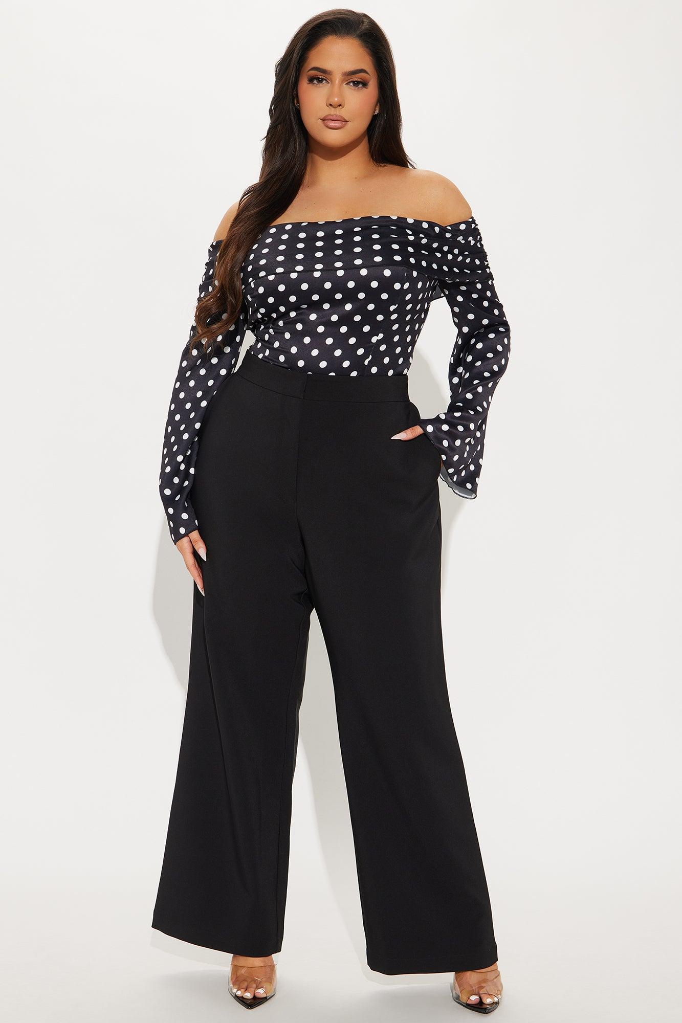 Harper Wide Leg Trouser - Black Product Image
