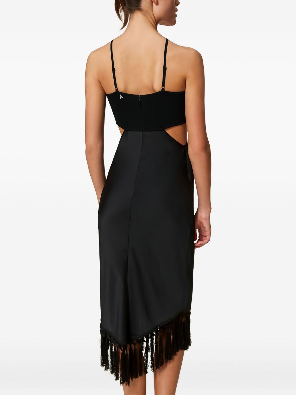 cut-out fringe midi dress Product Image