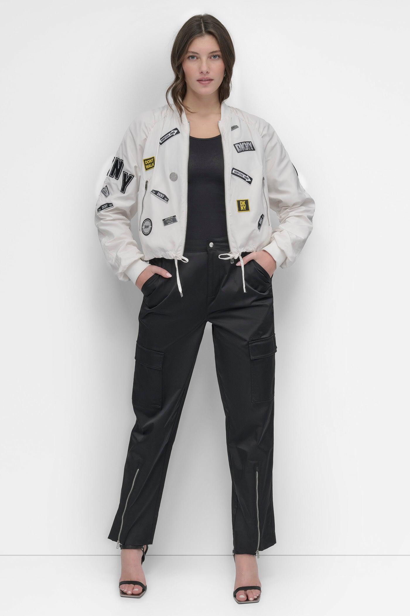 CROPPED EMBELLISHED BOMBER JACKET Product Image