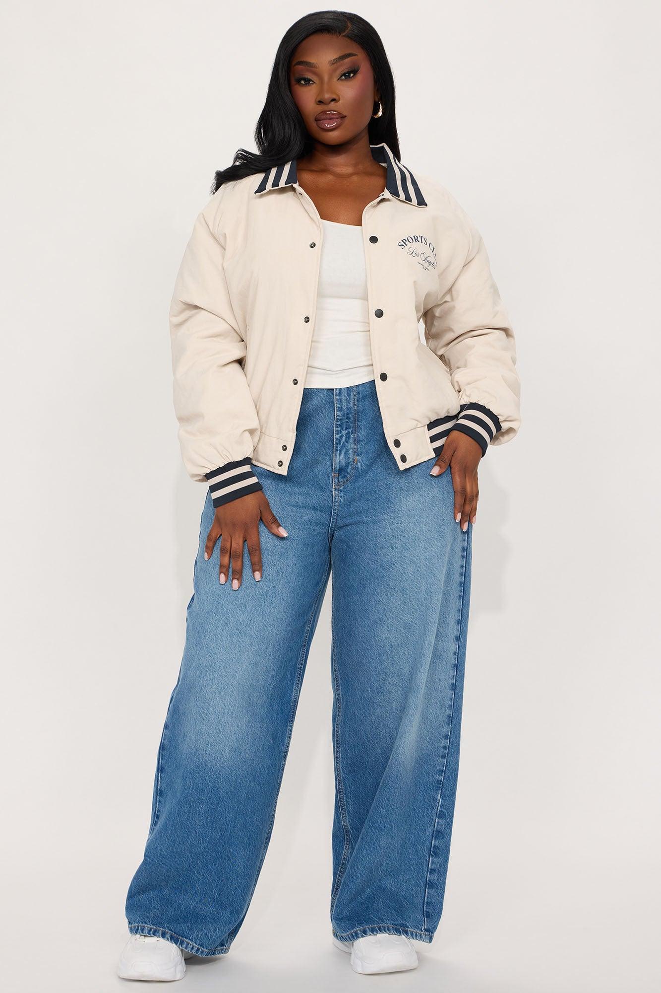 Los Angeles Sports Club Varsity Jacket - Cream Female Product Image