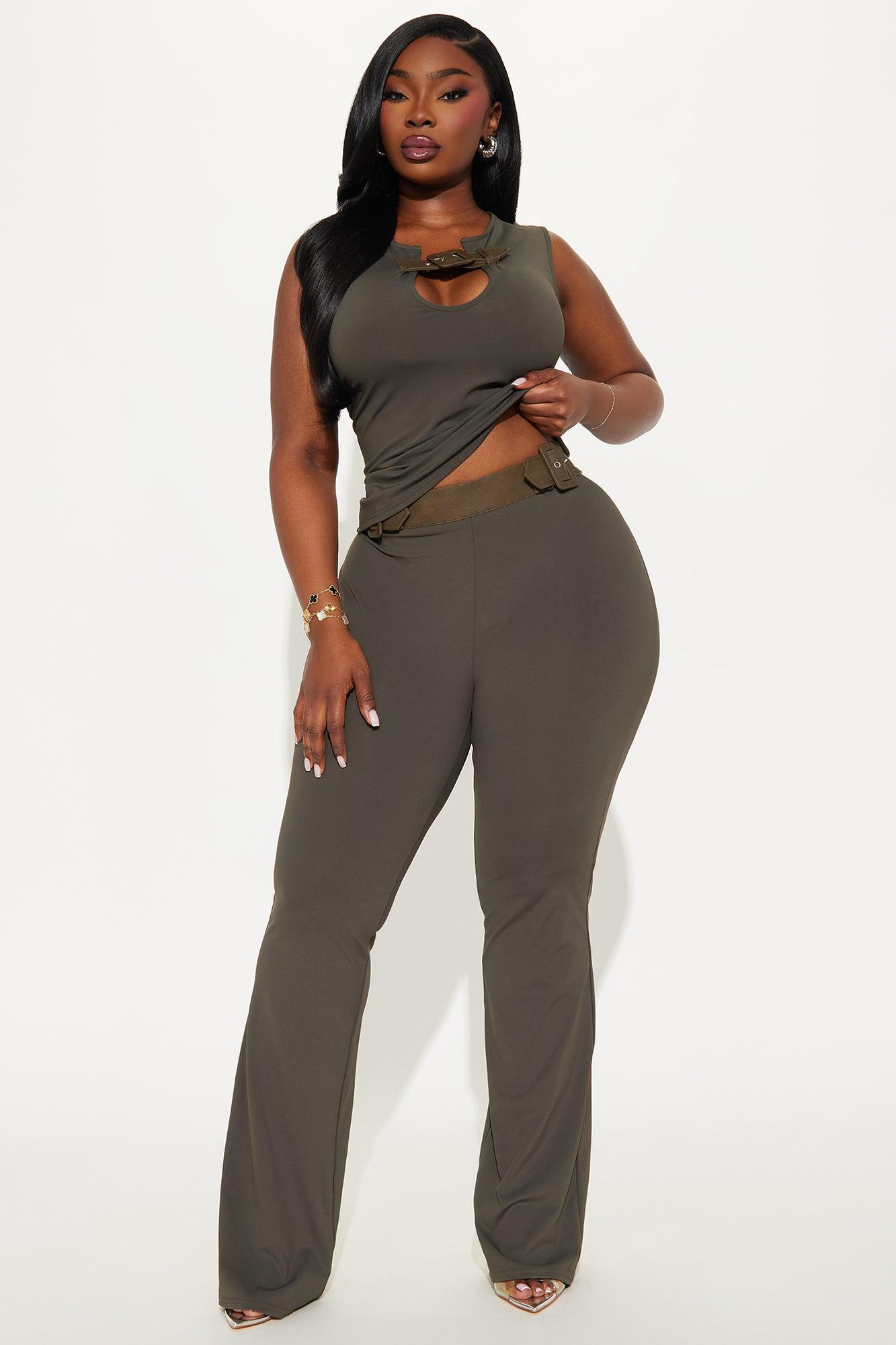 Dance With Me Tonight Pant Set - Olive Female Product Image