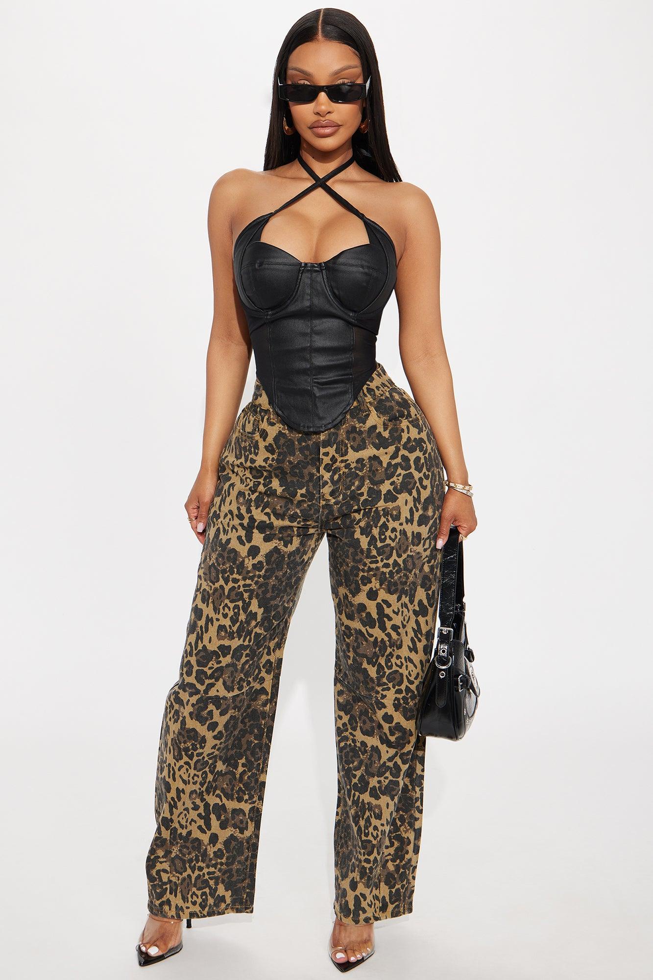 All I Needed Leather Corset Top - Black Female Product Image