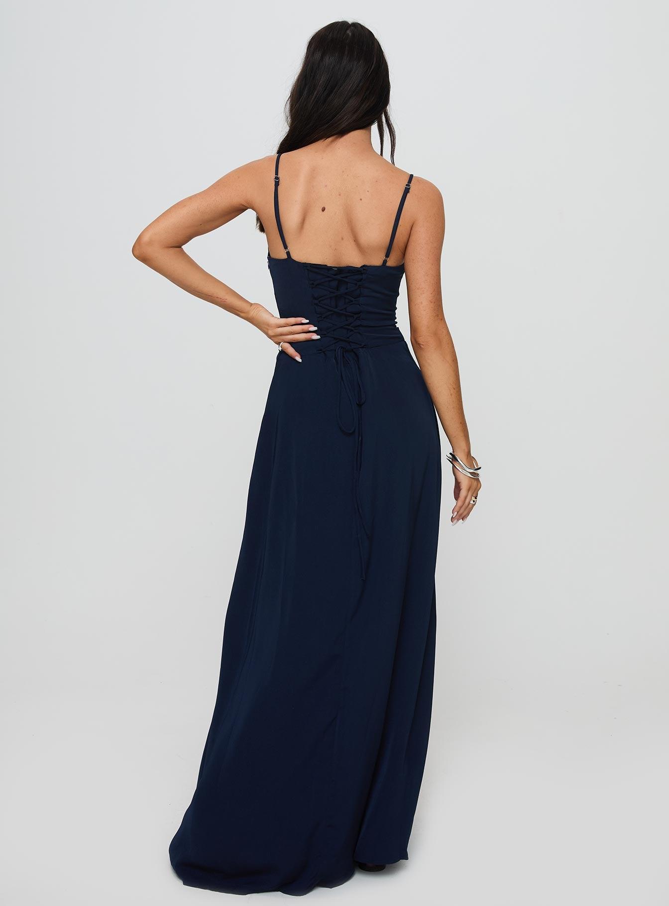 Eleanora Maxi Dress Navy Product Image