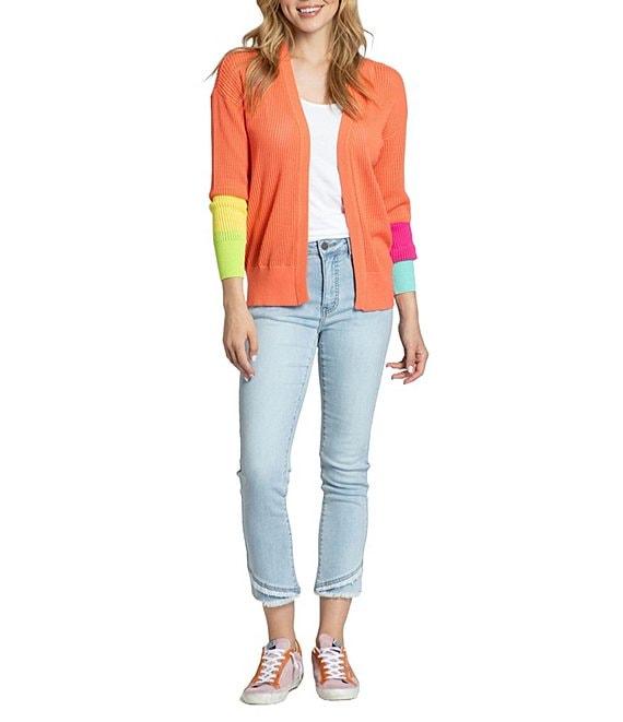 APNY Color Block Long Sleeve Open Front Cardigan Product Image