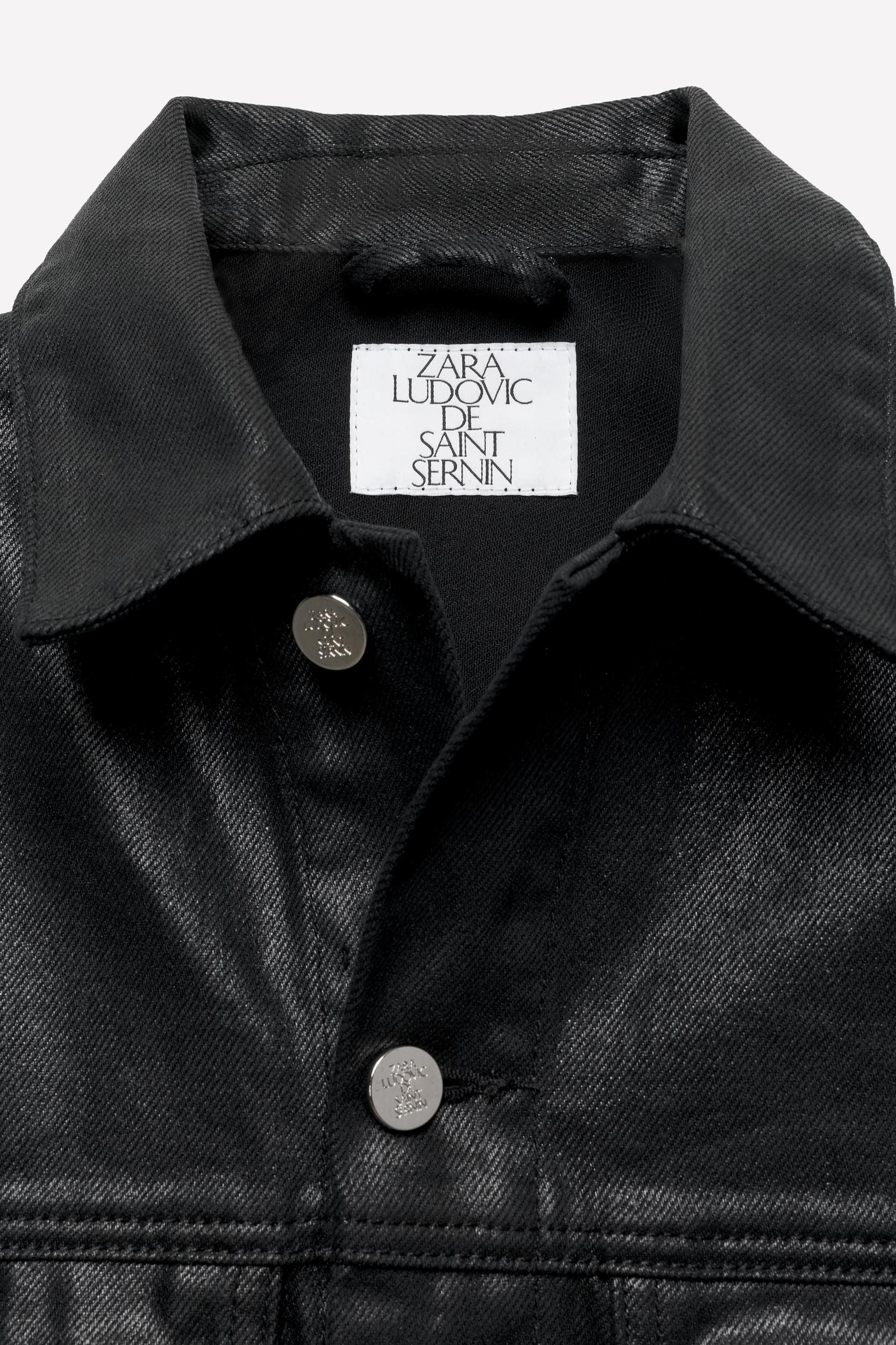 LUDOVIC DE SAINT SERNIN x ZARA WAXED DENIM JACKET Product Image