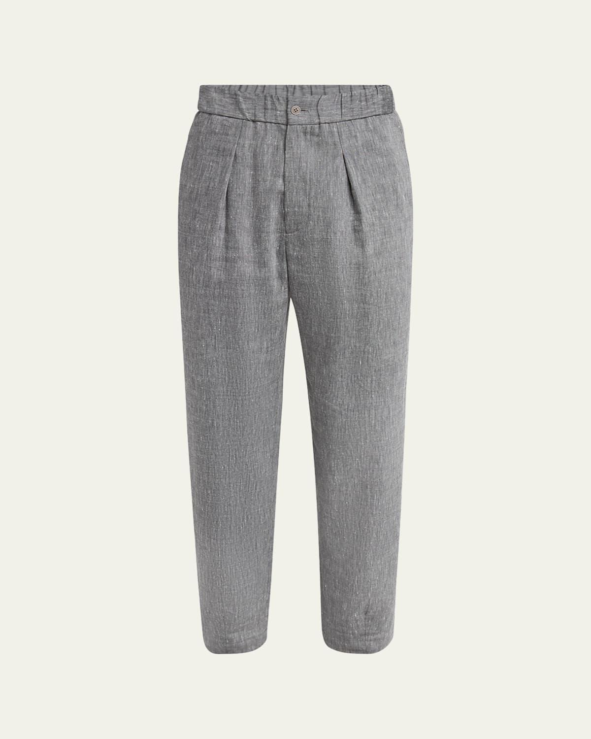Mens One Shot Linen-Wool Trousers Product Image