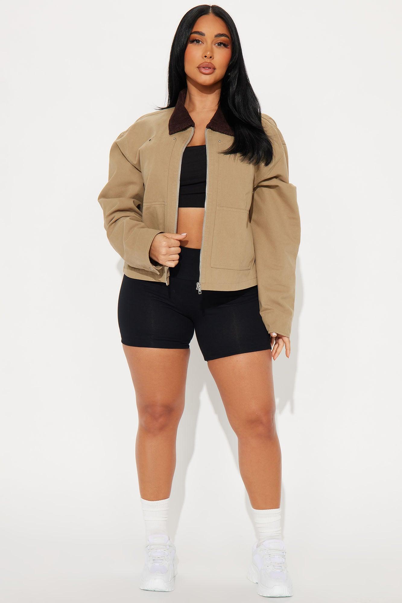 Joelle Barn Jacket - Taupe Female Product Image