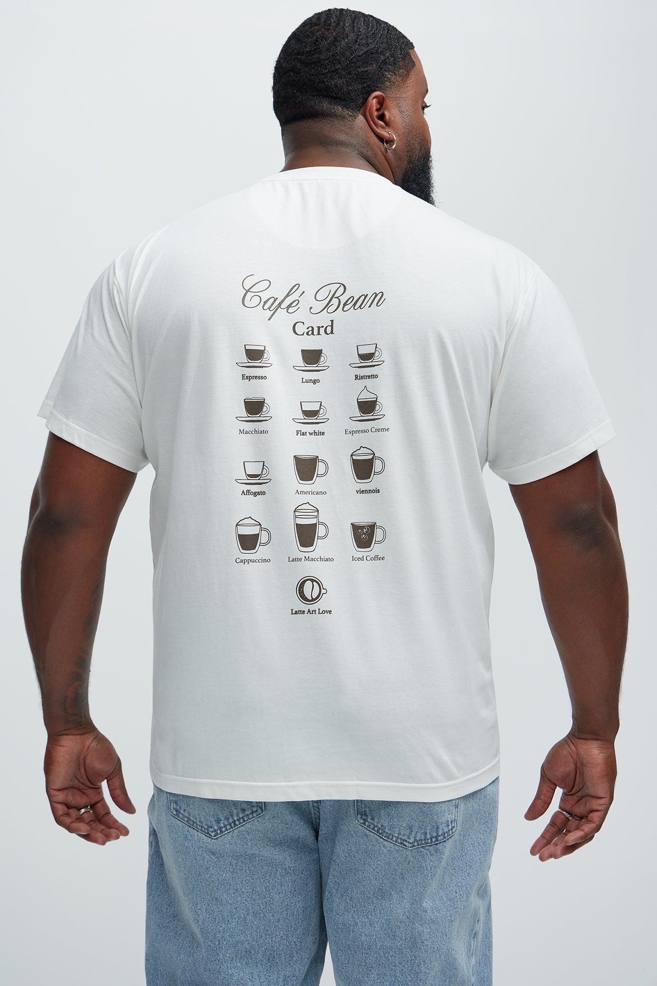 Cafe Bean Short Sleeve Tee - White Product Image