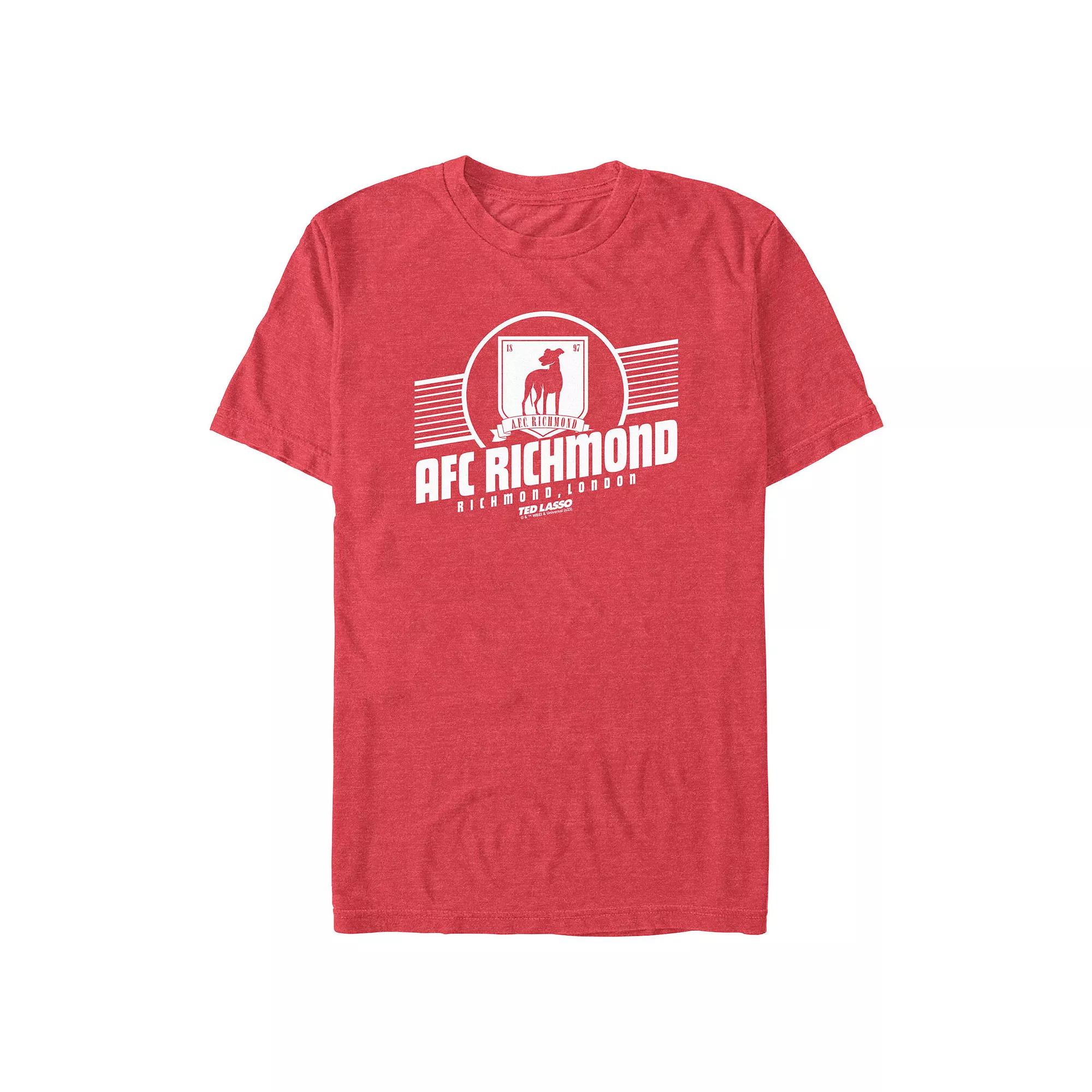 Men's Ted Lasso AFC Richmond Graphic Tee, Size: XL, Red Grey Product Image