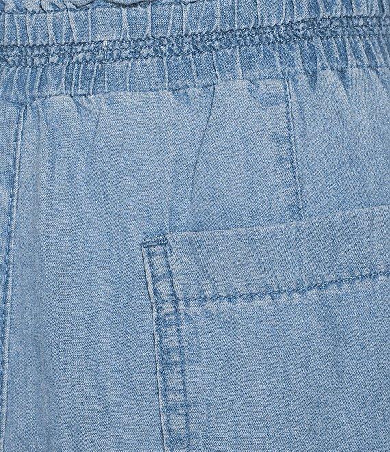 Code Bleu Smocked Waistband Slim Fit Straight Leg Pants Product Image