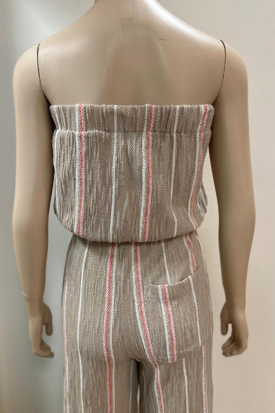 Mixed Stripes Textured Jumpsuit Product Image