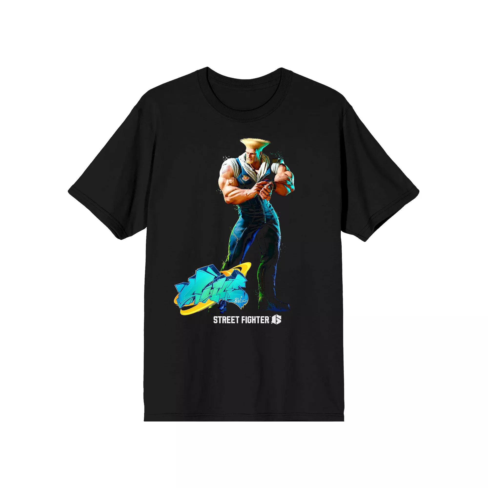 Men's Street Fighter VI Guile Graphic Tee, Size: XXL, Black Product Image