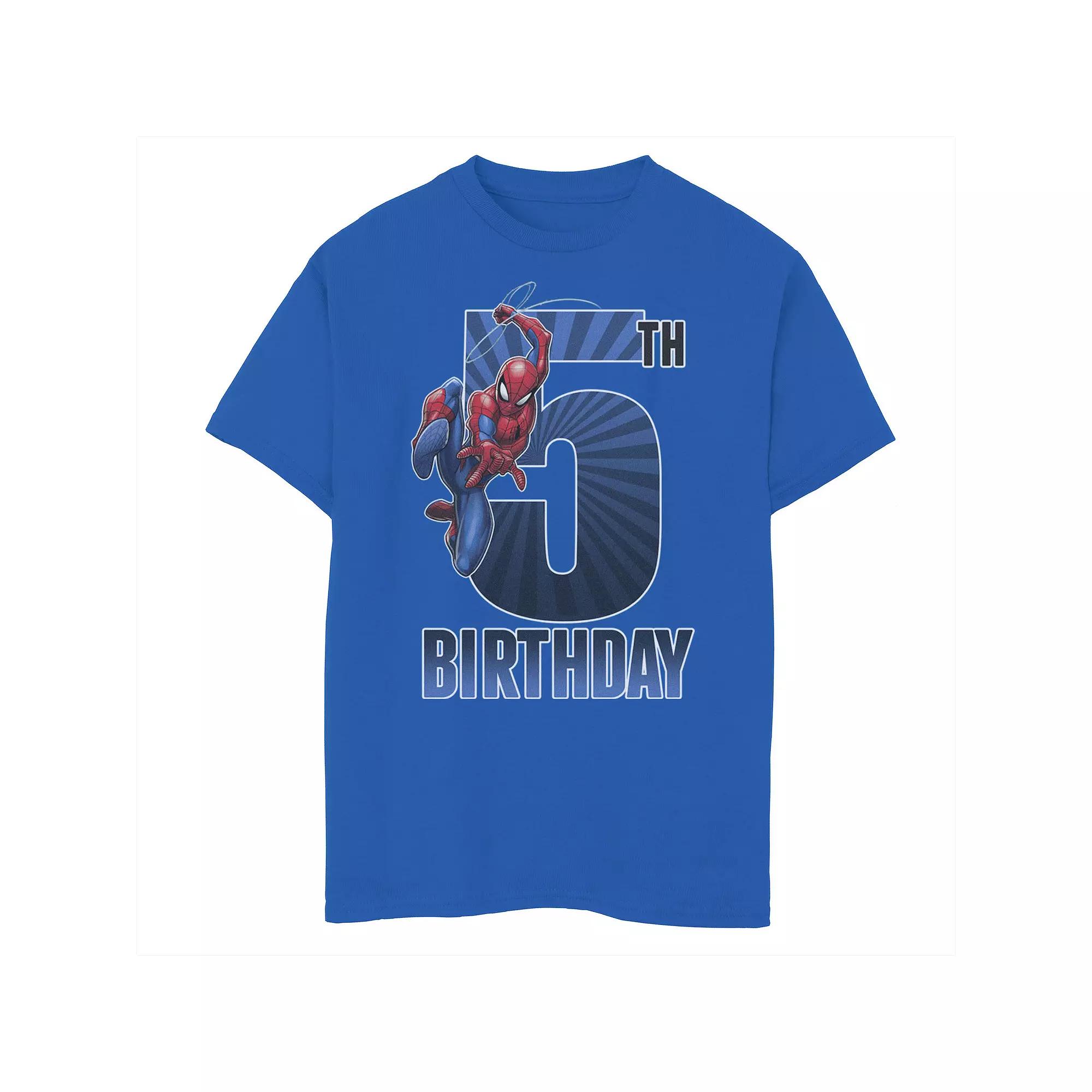 Boys 8-20 Marvel Spider-Man Swinging 5th Birthday Tee, Boy's,  Product Image