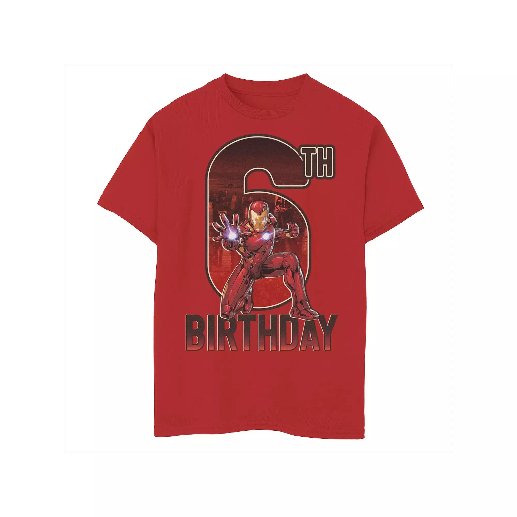 Boys 8-20 Marvel Iron Man 6th Birthday Action Pose Graphic Tee, Boy's,  Product Image