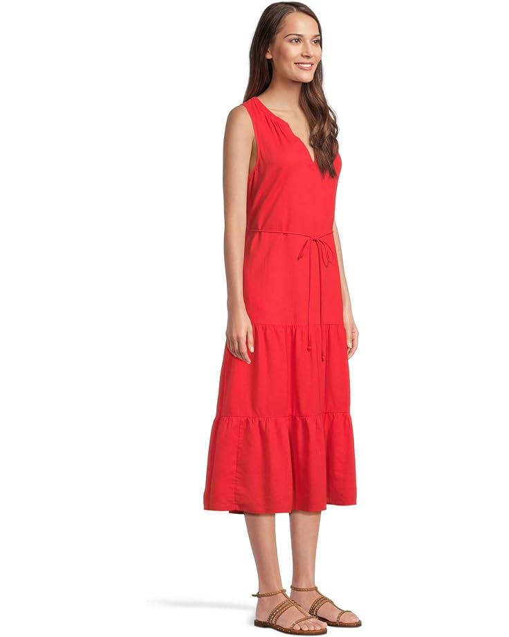 Coastalina Sleeveless Wrap Midi Dress Product Image