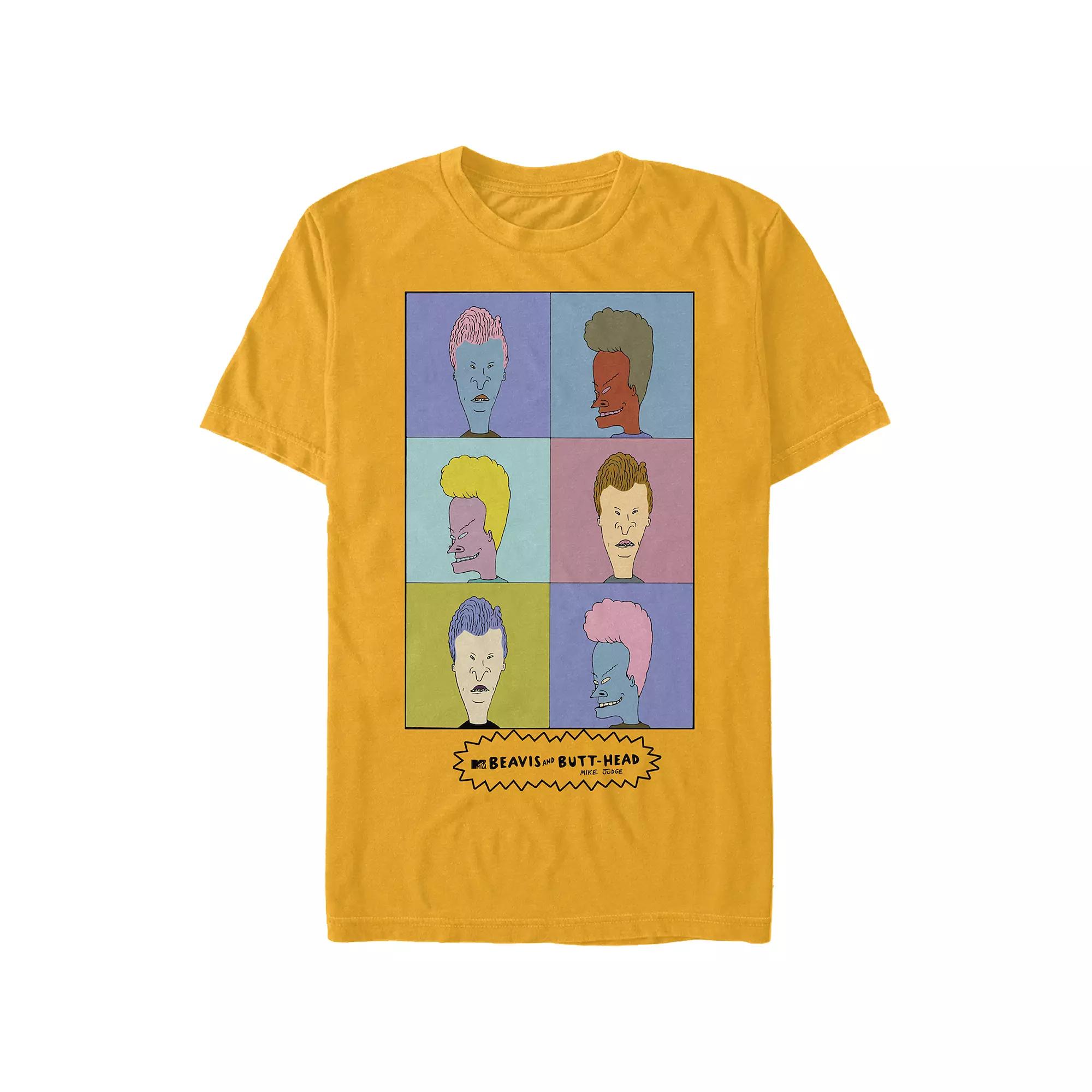 Men's Beavis And Butt-Head Pop Art Portraits Graphic Tee,  Product Image