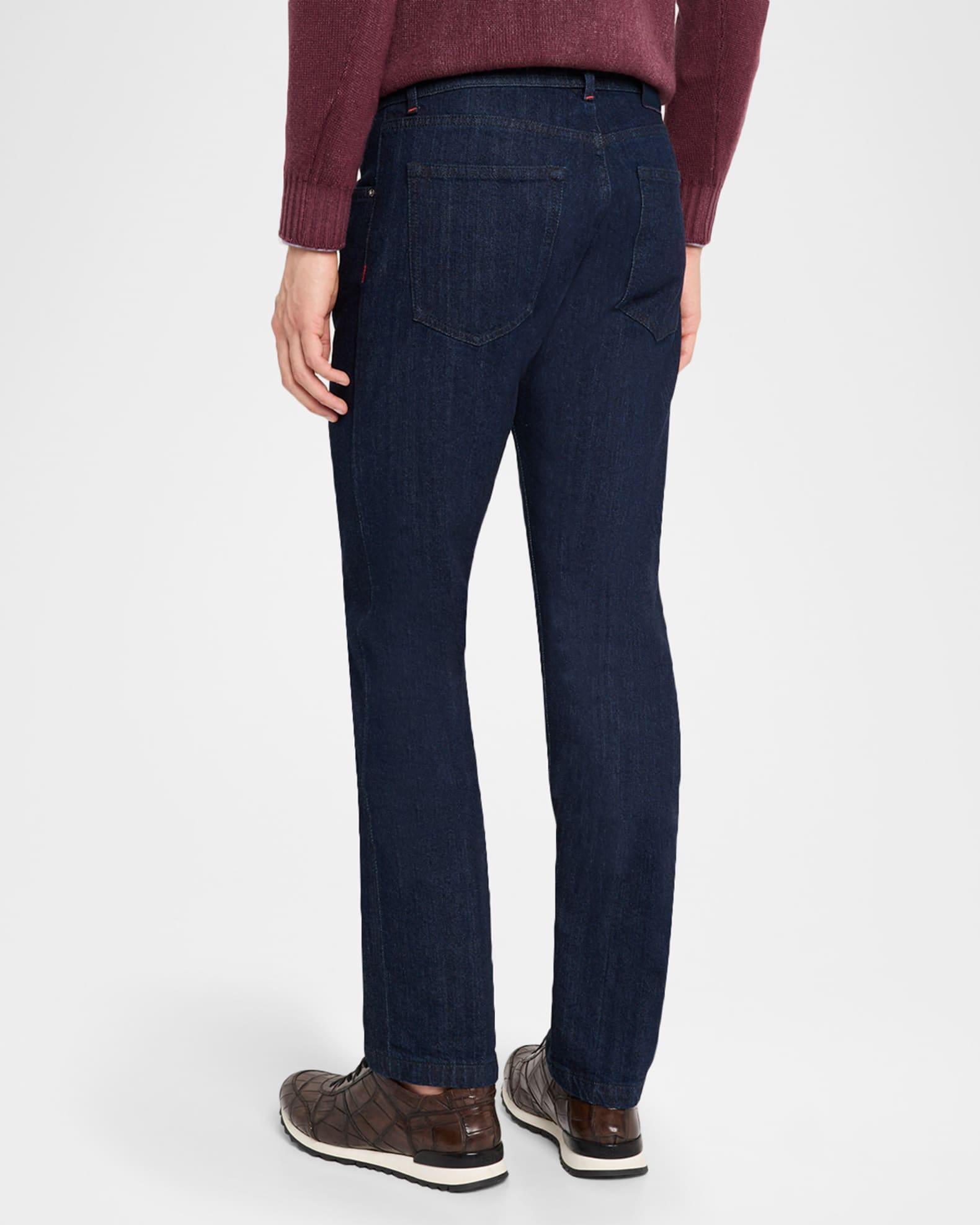 Men's Dark Wash Straight-Fit Jeans Product Image