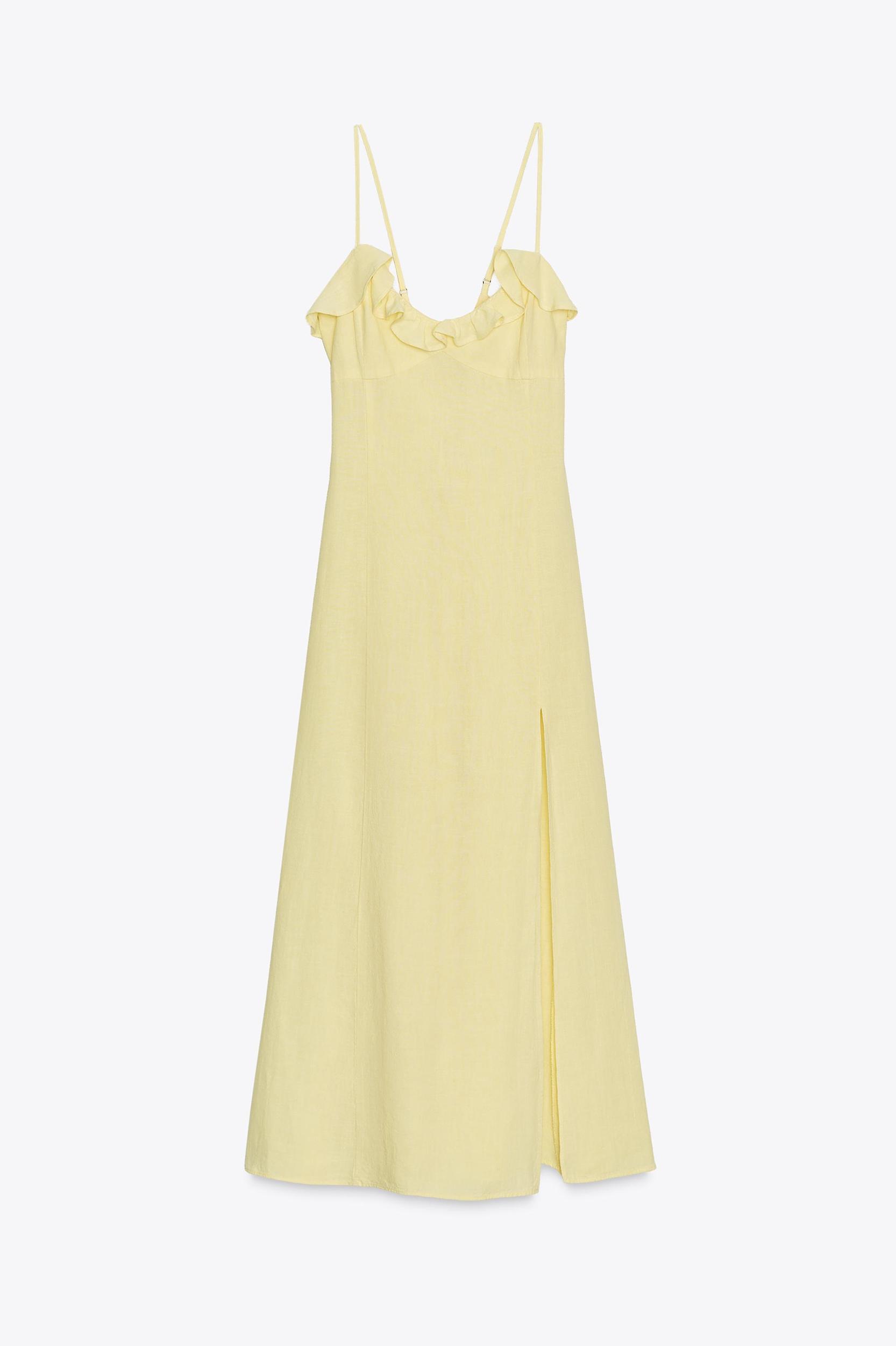 RAMIE MIDI DRESS WITH RUFFLE Product Image