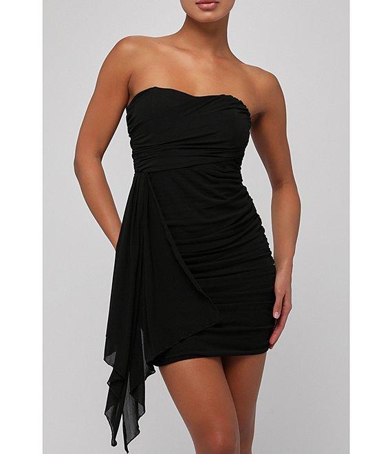 Lulus Strapless Draped Bodycon Mini Dress Product Image